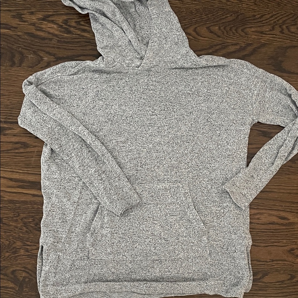 Lou & Grey Marled Gray Hooded Sweater